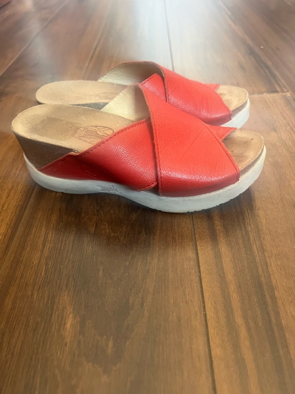 Fly London Red Leather Slide Sandals – Size 37 – Comfort Style - Picture 7 of 7